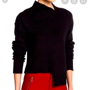 Aftermarket Asymmetrical Sweater Black Sweater